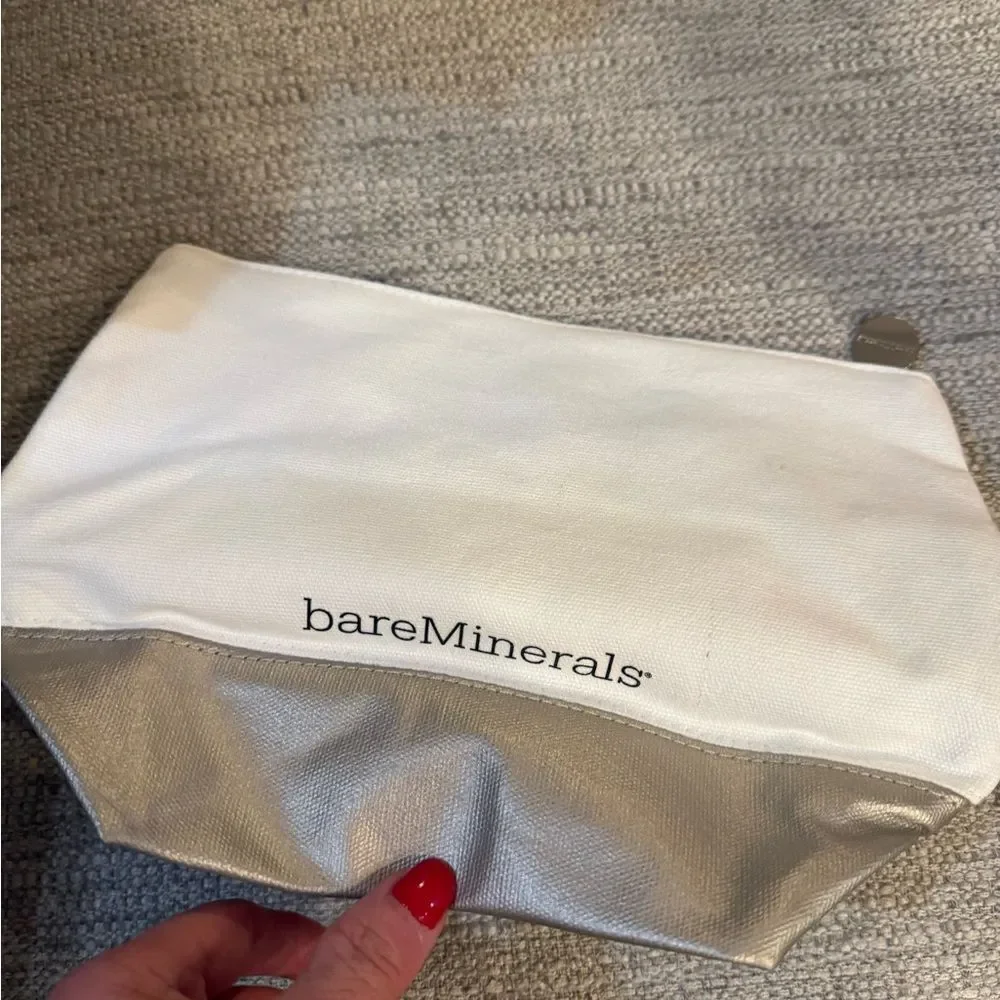 BareMinerals Cream and Gold Women's Cosmetics Bag - Picture 4 of 8